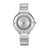 Titan Marhaba Collection Silver Dial Silver Stainless Steel  Strap Watch for Women, 2651SM05